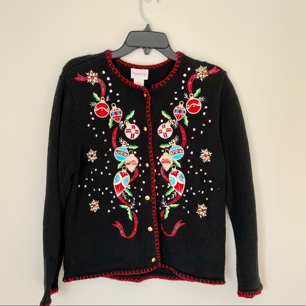 Vintage Crystal Kobe Ugly Christmas Sweater